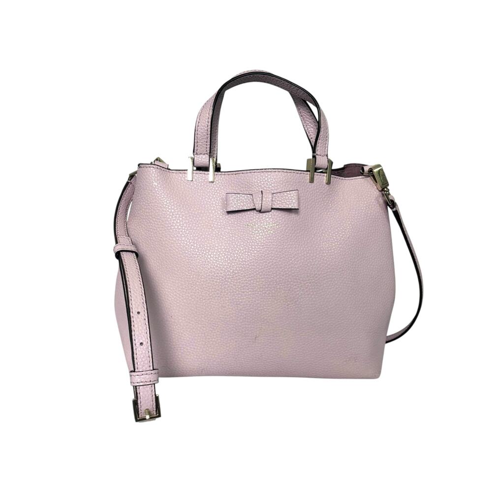Kate Spade Satchel Crossbody Bag Purple Lavender Leather Pershing Street Gwyn